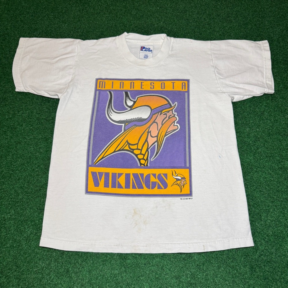 Vintage 90s Minnesota Vikings Pro Player Girls 10/12 NFL T Shirt